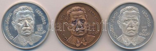 Fritz Mihály (1947-) 1989. "MÉE Szeged - Budai Baráti Kör / Csonka János" Br, Ag (35,35g/0...