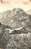 Tátra, Magas Tátra, Vysoké Tatry; Zerge szálloda / Hotel Gemse (ragasztónyom / glue marks)