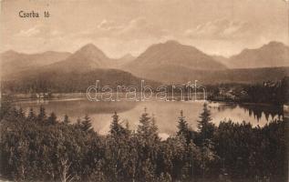 Tátra, Magas Tátra, Vysoké Tatry; Strbské pleso / Csorba tó. Kiadja Quirsfeld János / Csorber See / lake (EK)