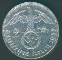 Német 3. Birodalom 1937G 2M Ag "Hindenburg" T:2-