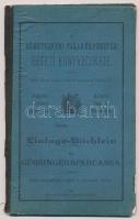 1900. Németújvári Takarékpénztár Betéti könyvecskéje kitöltetlen betéti könyv, a lapok a borítóhoz több helyen lazán kapcsolódnak