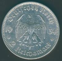 Német 3. Birodalom 1934E 2RM Ag "Garnisönkirche dátummal" T:2/3+