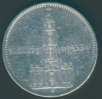 Német 3. Birodalom 1934E 5RM Ag "Garnisonkirche" dátummal T:3+