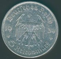 Német 3. Birodalom 1934G 5RM Ag "Garnisonkirche" dátummal T:3+