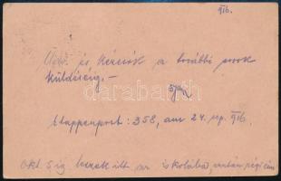 1916 Tábori posta levelezőlap / Field postcard "Offiziersaspiranten-Schule des k.u.k. Korps.&qu...