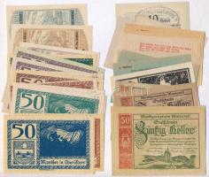 Ausztria 1920-1921. 30db-os papír szükségpénz tétel T:I,I- Austria 1920-1921. 30pcs of paper necessi...