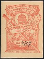 1930 A  M. kir. Honvéd Tisztek Országos Tudományos és Kaszinó Egyesülete. Sorszámozott igazolvány. 6...