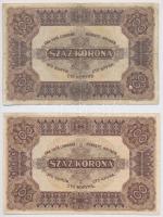 1920. 100K "Orell Füssli Zürich" (6x) nyomdahely jelöléssel T:III,III- kis szakadás