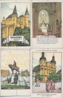 13 db RÉGI magyar irredenta művészlap színes próbanyomata, köztük fordított nyomatok / 13 pre-1945 p...