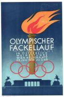 1936 Olympischer Fackellauf in Österreich, Wien / Olympic torch relay in Austria, Vienna. So. Stpl