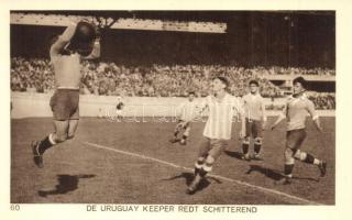 1928 Amsterdam, Olympische Spelen. De Uruguay Keeper redt schitterend / 1928 Summer Olympics. The Uruguay goalkeeper saves brilliantly in the Uruguay-Argentina football match