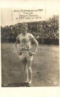 1924 Jeux Olympiques. Taylor, Champion Olympique du 400 metres / 1924 Summer Olympics in Paris. Morgan Taylor, American hurdler and the first athlete to win three Olympic medals in the 400 m hurdles