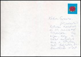 1996 Fodor András (1929-1997) költő, a Magyar Írószövetség alelnöknek (1981-1986) saját kézzel írt l...