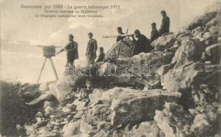 La guerre balkanique 1912 / Le télegraphe optique sur mont Grouémir / First Balkan War, Ottoman military observation post