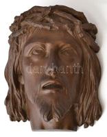 XX. sz. eleje: Tilandy jelzéssel: Szenvedő Krisztus. Faragott fa / Signed Christ. Carved wood 25x21 cm