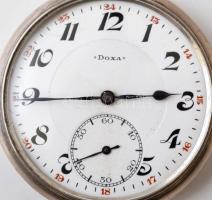 Art deco ezüst Doxa zsebóra kifogástalan állapotban / Silver pocket watch 5 cm