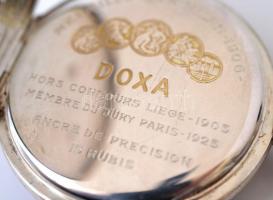 Art deco ezüst Doxa zsebóra kifogástalan állapotban / Silver pocket watch 5 cm