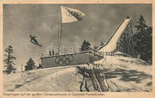 1936 Garmisch-Partenkirchen IV. Olympische Winterspiele. Skispringen auf der grossen Olympiaschanze / Winter Olympics in Garmisch-Partenkirchen. Ski jumping (EK)