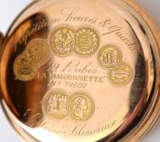 La maisonette No. 70601 32 köves, negyedütős zsebóra 14 karátos, duplafedeles arany tokkal. Szép, mű...