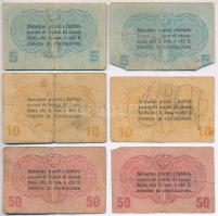 Olaszország / Velence / Osztrák-magyar megszállás 1918. 5c (2x) + 10c (2x) + 50c (2x) T:III 
Italy ...