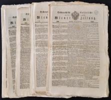 1835 A Wiener Zeitung 32 db száma. Mindegyik 4 oldalas, mindegyik újságszignettával / 32 issues of the Wiener Zeitung with signetta.