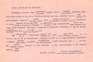 Mosogatás a cserkészeknél kutyával; hátoldalon előre megírt üzenet a szülőknek / Hungarian boy scout...