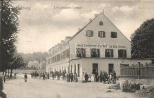 Hartberg, J. Koglbauers Gasthof zur Ung. Krone. Verlag Filipp Tunner / Koglbauers inn to the Hungarian Crown, restaurant, hotel, bicycle (Rb)