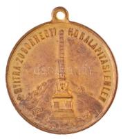 1896. "896 - 1896 augusztus 30. / Nyitra-Zoborhegyi Honalapítási Emlék" aranyozott fém eml...