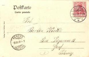 1908 Jena, Hercynenhaus. Verlag Ernst Gollub / Student fraternity house. Studentica, fencing art pos...