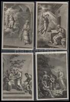1815 56 db rézmetszet az újszövetség jeleneteivel. Mindegyik jelzett. 10x14 cm  / 56 copper plate en...