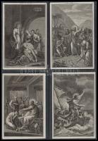 1815 56 db rézmetszet az újszövetség jeleneteivel. Mindegyik jelzett. 10x14 cm  / 56 copper plate en...