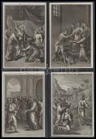 1815 56 db rézmetszet az újszövetség jeleneteivel. Mindegyik jelzett. 10x14 cm  / 56 copper plate en...