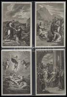 1815 56 db rézmetszet az újszövetség jeleneteivel. Mindegyik jelzett. 10x14 cm  / 56 copper plate en...