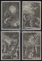 1815 56 db rézmetszet az újszövetség jeleneteivel. Mindegyik jelzett. 10x14 cm  / 56 copper plate en...