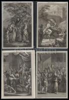 1815 56 db rézmetszet az újszövetség jeleneteivel. Mindegyik jelzett. 10x14 cm  / 56 copper plate en...
