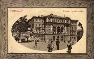 1911 Temesvár, Timisoara; Ferenc József színház, utcai árusok, piac. 8188. / theatre, vendors at the market (EK)