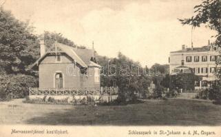 Morvaszentjános, Sankt Johann an der March, Moravsky Sväty Ján; Morvaszentjánosi kastélykert. Wiesner Alfred 101.c / Schlosspark / castle park (EK)