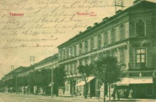 1907 Temesvár, Timisoara; Kossuth utca, Thomas E.K. kalapgyára. 15. / street view, hat shop (Rb)