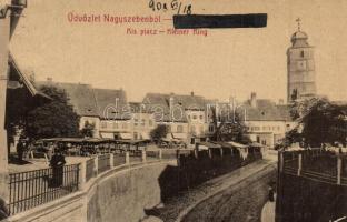 1908 Nagyszeben, Hermannstadt, Sibiu; Kis piac bódékkal. Budovszky L. No. 81. / small market with stalls (EK)