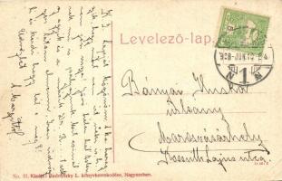 1908 Nagyszeben, Hermannstadt, Sibiu; Kis piac bódékkal. Budovszky L. No. 81. / small market with st...