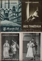 8 db Nemzeti Színház füzet, valamint 1 db Nemzeti Kamara Színház füzet, korabeli reklámokkal, jó áll...