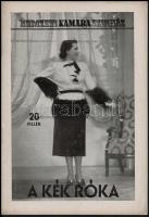 8 db Nemzeti Színház füzet, valamint 1 db Nemzeti Kamara Színház füzet, korabeli reklámokkal, jó áll...