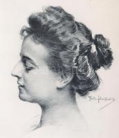 cca 1896 10 db nyomat rajta ismert magyar festők (Kriesch Aladár, Benczúr Gyula, Knopp Imre, Keleti ...