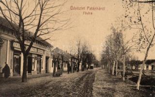 Palánka, Bácska-Palánka, Backa Palanka; Fő utca, Groll Mihály üzlete. W. L. 674. / main street, shops (fl)