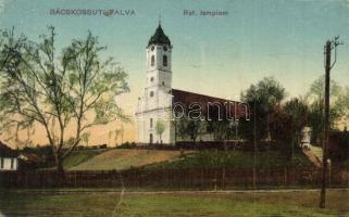 Bácskossuthfalva, Kossuthfalva, Ómoravica, Stara Moravica; Református templom. Kiadja Harcsa Mihály / Calvinist church (EK)