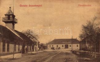 1910 Adony, Dunaadony; Városház utca, takarékpénztár, városháza. W.L. 251. (fl)