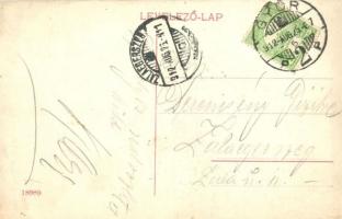 1912 Győr, Baross út, Takarékpénztár rt., Piczek György és Opitz L. üzlete