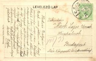 1912 Győr, vasútállomás. Hermann Izidor kiadása (EK)