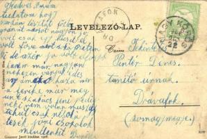 1908 Nagykőrös, Református templom új tornya. Geszner Jenő kiadása. Art Nouveau (fl)