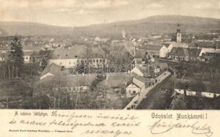 1905 Munkács, Mukacheve, Mukacevo; látkép, templom. Kiadja Bertsik Emil / general view, church (EK)